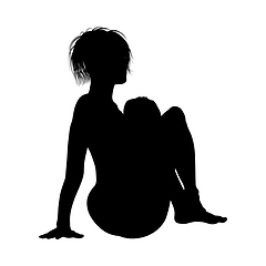 Image showing Naked sexy girls silhouette