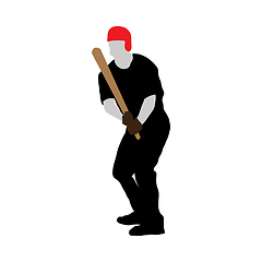 Image showing baseball silhouette