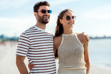 Image showing happy couple on summer beach