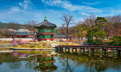 Image showing Hyangwonjeong Pavilion, Gyeongbokgung Palace, Seoul, South Korea