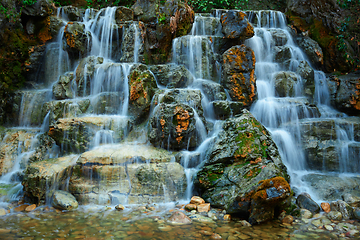 Image showing Small waterfall cascade