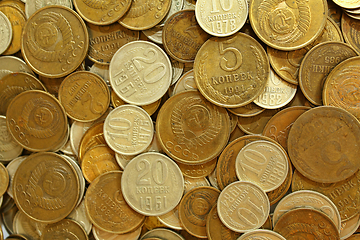 Image showing Soviet coins background