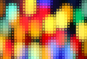 Image showing Bright background with colorful mosaic pattern