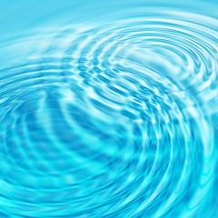 Image showing Abstract water background with circles ripples