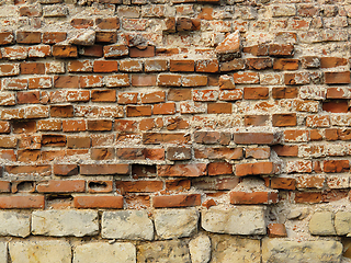 Image showing Texture of ancient destruction wall