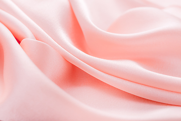 Image showing Smooth elegant pink silk or satin texture can use as wedding background. 