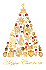 Image showing Happy Christmas Tree Decoration Concept Shape