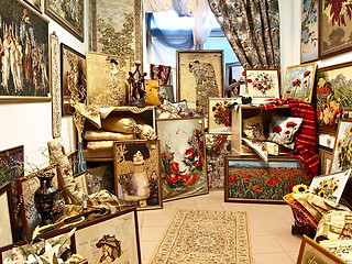 Image showing tapestry room in store