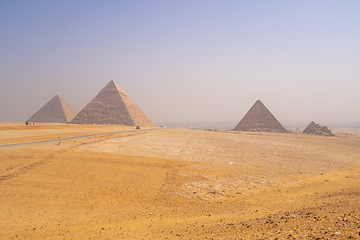 Image showing Pyramids of Giza near Cairo Egypt