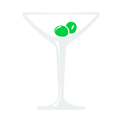 Image showing Cocktail Glass Icon