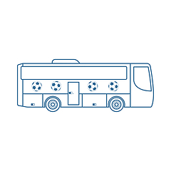 Image showing Football Fan Bus Icon