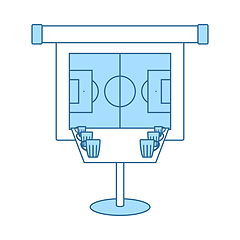 Image showing Sport Bar Table With Mugs Of Beer