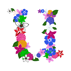 Image showing Floral Alphabet Letter