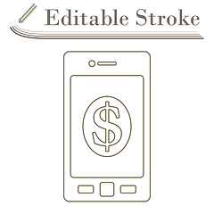 Image showing Smartphone With Dollar Sign Icon