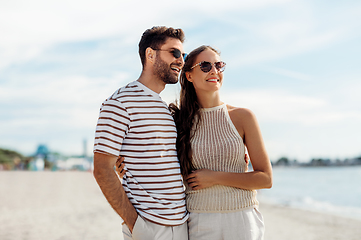 Image showing happy couple on summer beach