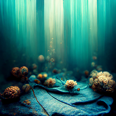 Image showing Underwater background with various sea views. Underwater scene.