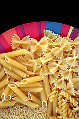 Image showing plate with italian pasta variety