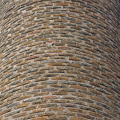 Image showing curved brick wall background