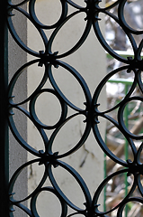 Image showing door frame with decorative circles pattern
