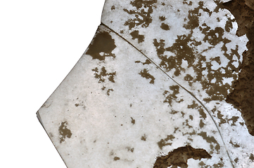 Image showing dusty broken glass fragment