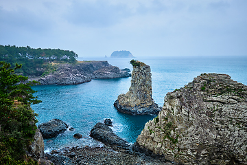 Image showing Oedolgae Rock, Jeju island, South Korea