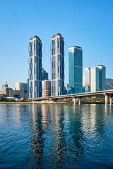 Image showing Busan skyscrapers and Gwangan Bridge, South Korea