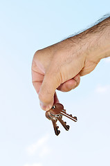 Image showing Hand holding keys