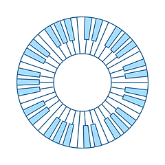 Image showing Piano Circle Keyboard Icon