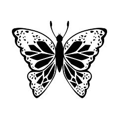 Image showing Sketch of Butterfly