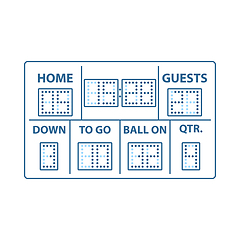 Image showing American Football Scoreboard Icon