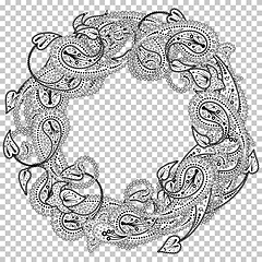 Image showing Paisley pattern with frame