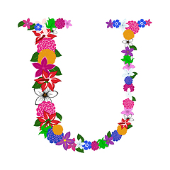 Image showing Floral Alphabet Letter