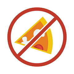 Image showing Prohibited Pizza Icon
