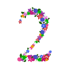 Image showing floral numeral