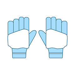 Image showing Pair Of Cricket Gloves Icon