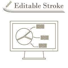 Image showing Monitor With Analytics Diagram Icon