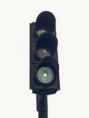 Image showing Vintage looking Traffic light semaphore