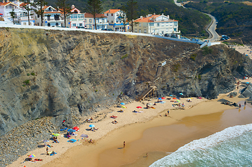 Image showing People ocean beach Portugal