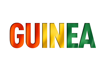 Image showing guinean flag text font