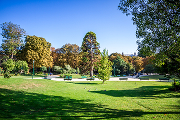 Image showing Gardens of the Champs Elysees, Paris, France