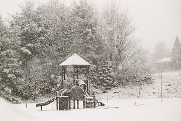 Image showing Playground in the snow