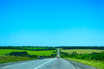 Image showing asphalted road and the blue sky