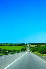 Image showing asphalted road and the blue sky