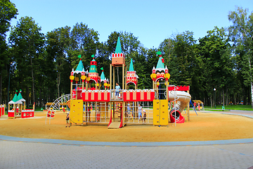 Image showing childish fortress on the playground