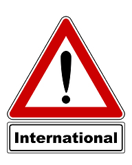 Image showing Attention sign with exclamation mark and added information