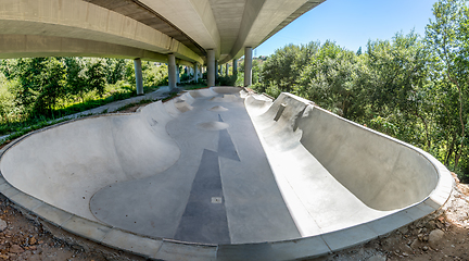 Image showing Concrete skate park