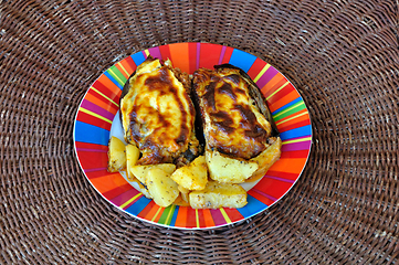 Image showing eggplants with ground beef