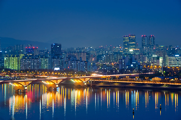 Image showing Seoul night view, South Korea