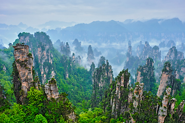 Image showing Zhangjiajie mountains, China