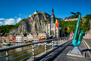 Image showing View of picturesque Dinant town. Belgium